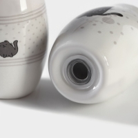 Набор для специй Доляна &laquo;Уютные коты&raquo;, 3 предмета: солонка 80 мл, перечница 80 мл, подставка