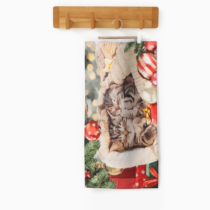 Новый год. Полотенце Этель Новый год. Полотенце Этель "Счастливы вместе" 40х73 см, 100% хлопок, саржа 190 г/м2