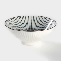 Салатник керамический &laquo;Иллюзия&raquo;, 1,1 л, цвет белый и серый