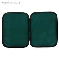 Папка с ручками текстильная А4, 350 х 270 х 20 мм, Calligrata "Офис", нейлон 600D, двуцветный кант, зелёная Папка с ручками текстильная А4, 350 х 270 х 20 мм, Calligrata "Офис", нейлон 600D, двуцветный кант, зелёная