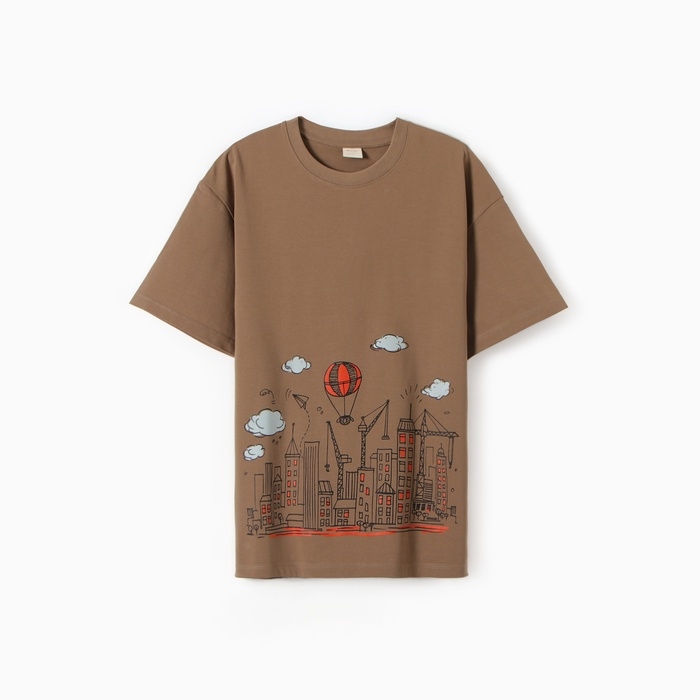 Футболка мужская MINAKU: Art, цвет хаки, р-р 46-48