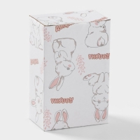 Кольцо для салфеток Доляна &laquo;Зайка в золотом&raquo;, 7,5&times;3,5&times;11,5 см, цвет белый