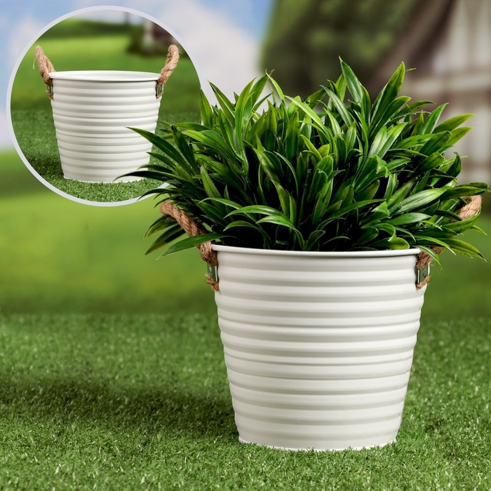 Кашпо "Ведерко" МИКС, 14,5х10х13см