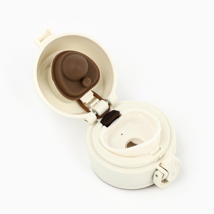 Новый год. Термос &laquo;Мишки&raquo; цвет белый, 450 мл