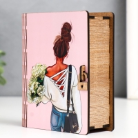 Шкатулка-книга "Девушка" 14х12х5 см