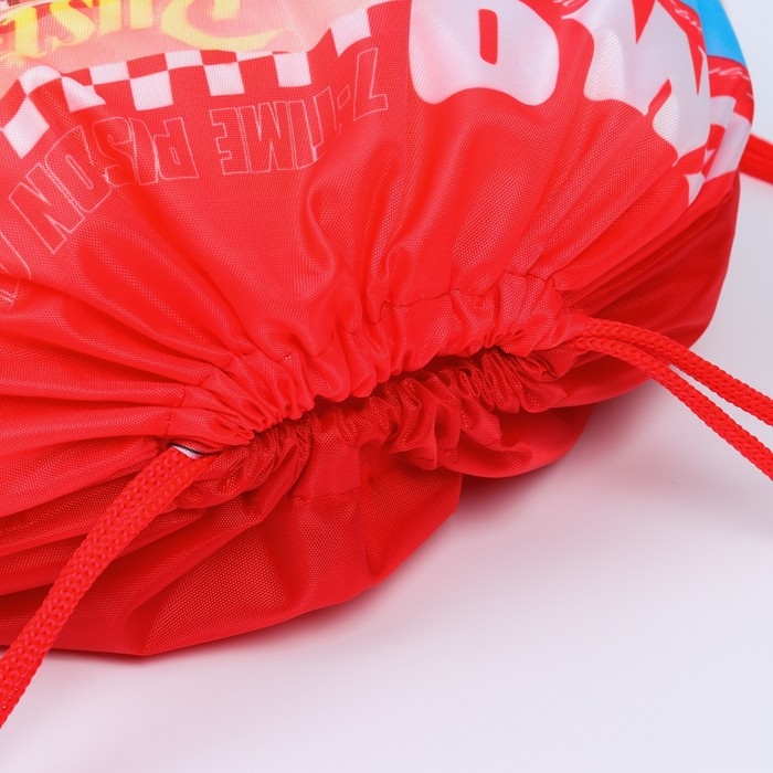 Мешок для обуви 420 х 350 мм, Тачки &laquo;Маккуин&raquo; (мягкий полиэстер, плотность 210D)