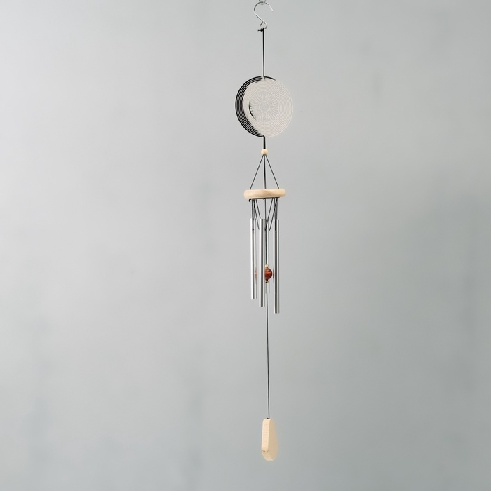 Музыка ветра металл "Солнце" 4 трубки 68 см