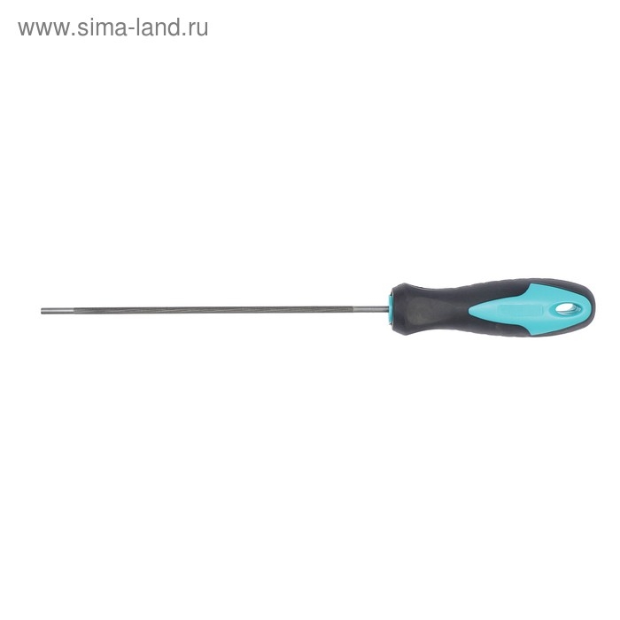 Напильник ТУНДРА, для цепей с шагом 1/4", круглый, У10, 2К рукоятка, d=4 мм, №3, 200 мм
