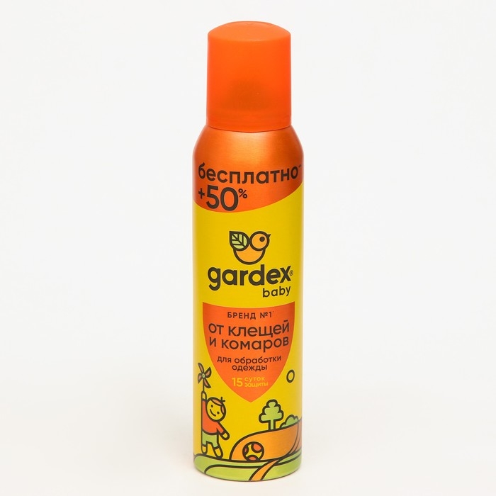 Аэрозоль от клещей и комаров Аэрозоль от клещей и комаров "Gardex Baby", 150 мл