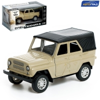 Машина металлическая УАЗ Hunter, инерция, 1:32, свет и звук, цвет бежевый Машина металлическая УАЗ Hunter, инерция, 1:32, свет и звук, цвет бежевый
