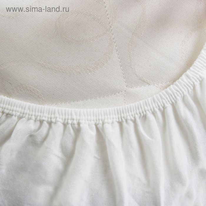 Непромокаемый наматрасник 180х200х25, ткань caress, цвет белый