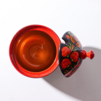 Сахарница «Ягодка», малая, 10×9,5×9,5 см, хохлома, микс Сахарница «Ягодка», малая, 10×9,5×9,5 см, хохлома, микс