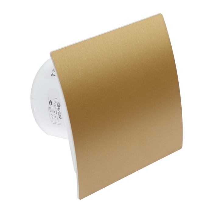 Вентилятор вытяжной Вентилятор вытяжной "КосмоВент" KVZ100, d=100 мм, 33-41 дБ, без выключателя, матовое золото