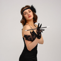 Карнавальный набор «Gangster party», повязка, перчатки, мундштук Карнавальный набор «Gangster party», повязка, перчатки, мундштук