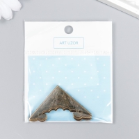 Уголок металл "Рельефный" бронза набор 4 шт 3,8х3,8 см Уголок металл "Рельефный" бронза набор 4 шт 3,8х3,8 см