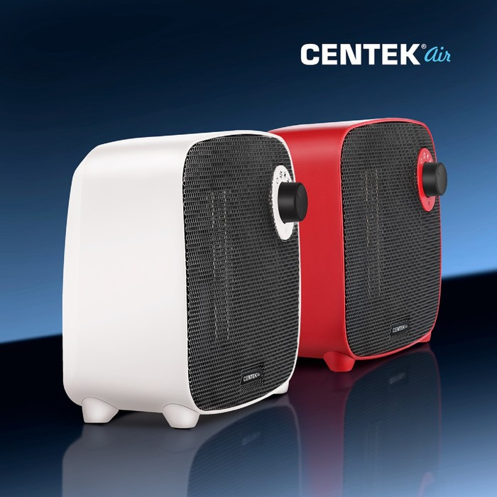 Тепловентилятор Centek CT-6023, керамический, настольный, 1500 Вт, 15 м&sup2;, серый