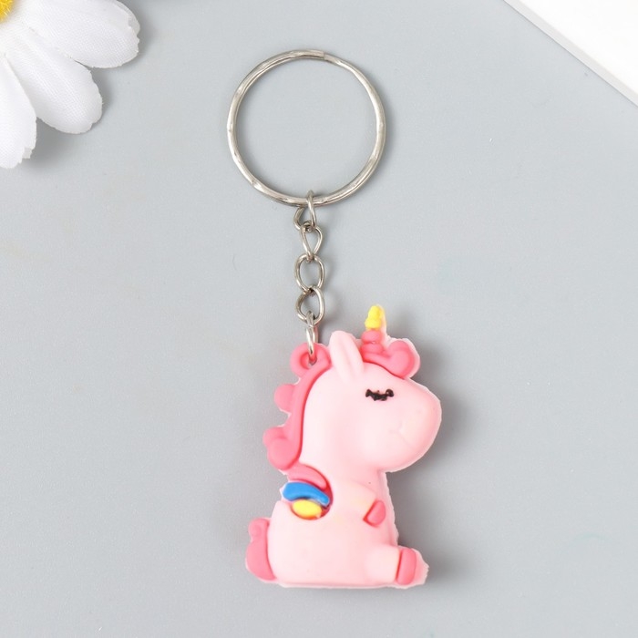 Брелок резина Брелок резина "Спящий единорог с крыльями" МИКС 5,6х3,4х2,1 см