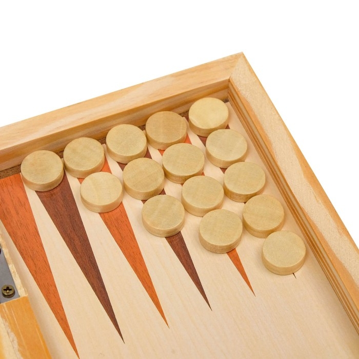 Шахматы, шашки, нарды, настольные игры, набор 3 в 1, 24 х 24 см