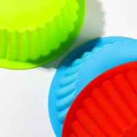 Форма для выпечки Доляна &laquo;Рифлёный круг&raquo;, силикон, d=18,5 cм, цвет МИКС