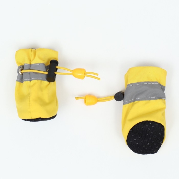Ботинки для собак Ботинки для собак "Уют" с утяжкой, набор 4 шт, размер 3 (4, 5 х 3, 5 см), жёлтые