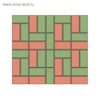 Форма для тротуарной плитки &laquo;Кирпич&raquo;, 20 &times; 10 &times; 6 см, шагрень, Ф11018, 1 шт.