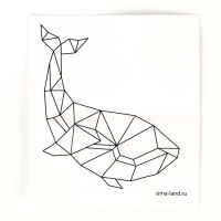 Набор для декора кружки полимерной глиной. Лепка на кружке &laquo;Полигональный кит&raquo;