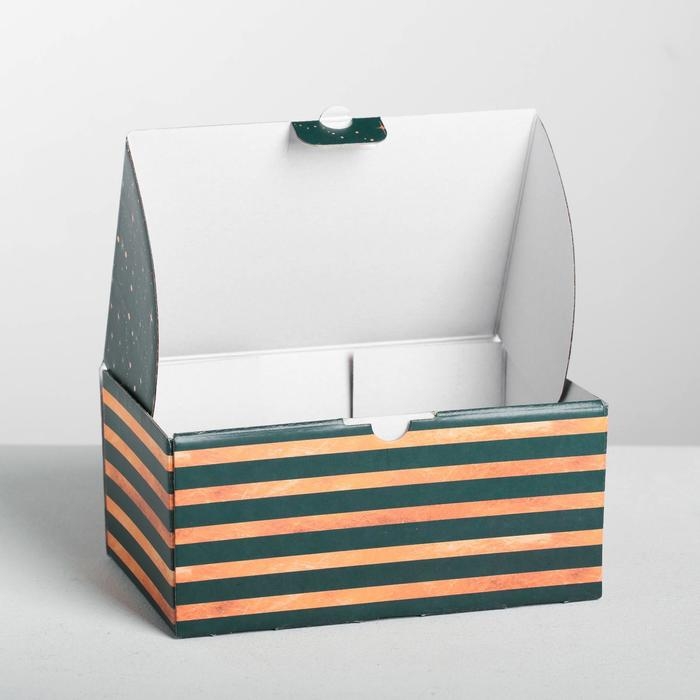 Коробка подарочная новогодняя складная &laquo;С наилучшими пожеланиями&raquo;, 22 х 15 х 10 см, Новый год