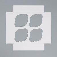 Коробка для капкейков, кондитерская упаковка двухсторонняя, 4 ячейки &laquo;С любовью&raquo;, 16 х 16 х 10 см