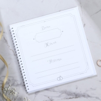 Книга пожеланий на свадьбу &laquo;Белая с кристаллами&raquo;.