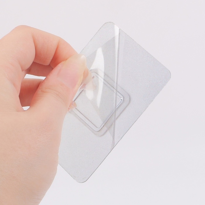 Органайзер для хранения, навесной, 1 секция, с клеевой основой и крючками, 38,7 &times; 8,5 &times; 6,5 см, цвет полупрозрачный/белый