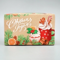 Коробка для капкейков складная с двусторонним нанесением «С Новым годом!», 16 х 16 х 10 см, Новый год Коробка для капкейков складная с двусторонним нанесением «С Новым годом!», 16 х 16 х 10 см, Новый год