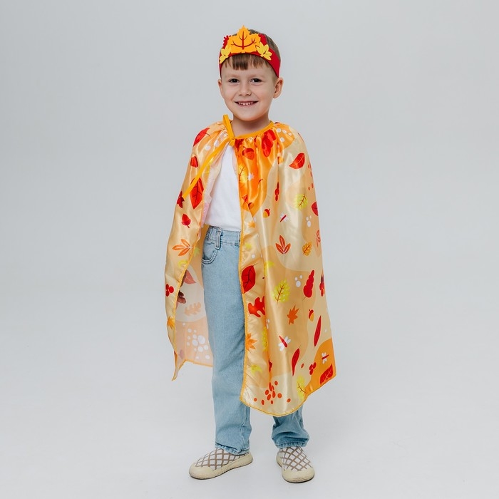 Карнавальный набор &laquo;Осенний принц&raquo;: плащ и повязка