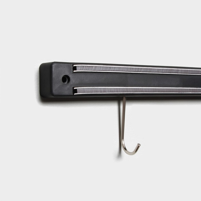 Держатель для ножей магнитный Доляна «Линия», с крючками, 51 см Держатель для ножей магнитный Доляна «Линия», с крючками, 51 см