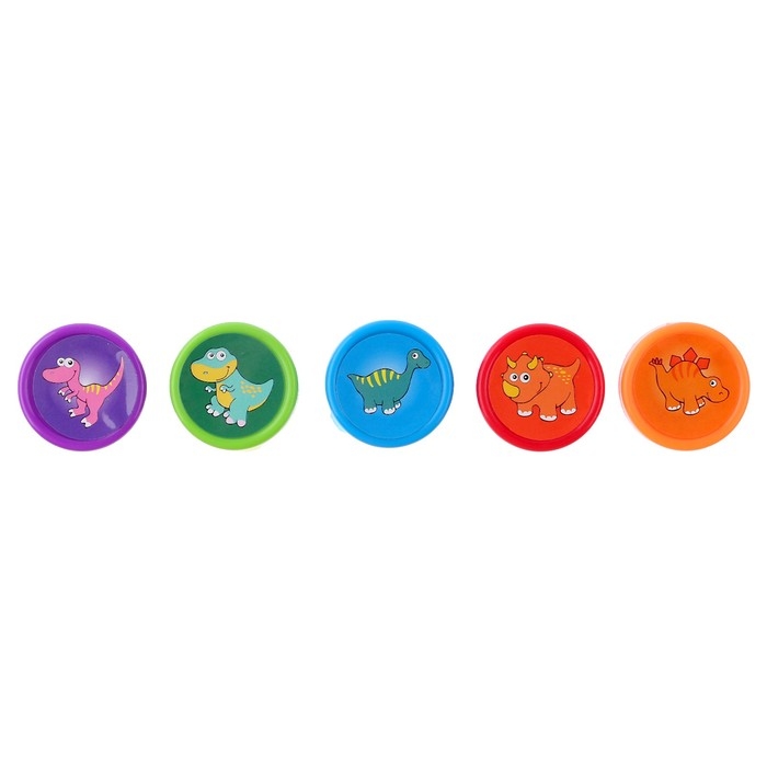 Печать цветная &laquo;Прелестные динозавры&raquo;, набор 5 шт., МИКС