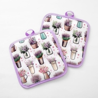 Кухонный набор Доляна &laquo;Прованс&raquo;, прихватка 17х17 см - 2 шт