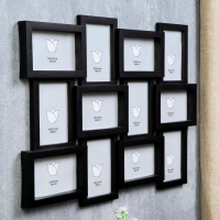 Фоторамка "Геометрия" чёрная на 12 фото 10х15 см (57х44 см) Фоторамка "Геометрия" чёрная на 12 фото 10х15 см (57х44 см)