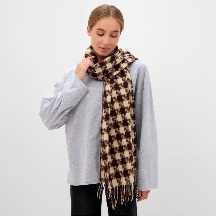 Шарф зимний с кистями MINAKU 65*180 + 8 см клетка Шарф зимний с кистями MINAKU 65*180 + 8 см клетка