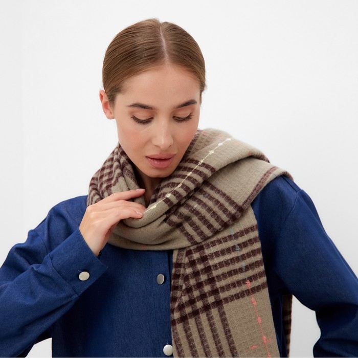 Шарф зимний объемный с кистями MINAKU 63*180 + 10 см Шарф зимний объемный с кистями MINAKU 63*180 + 10 см