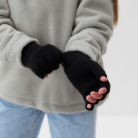 Митенки подростковые MINAKU 16 см черный Митенки подростковые MINAKU 16 см черный