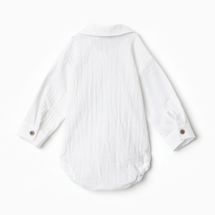 Боди-рубашка для мальчика MINAKU, цвет белый, рост 62-68