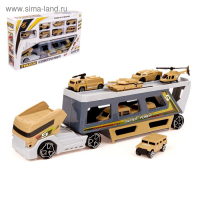 Грузовик «Трейлер» с 6 машинами и вертолетом Грузовик «Трейлер» с 6 машинами и вертолетом