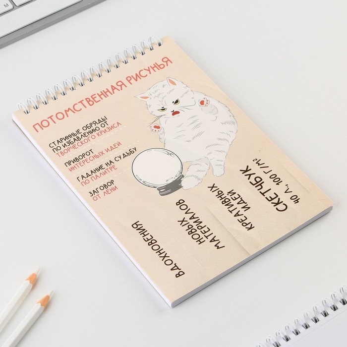 Скетчбук А5, 40 л 100 г/м2 &laquo;Рисунья&raquo;