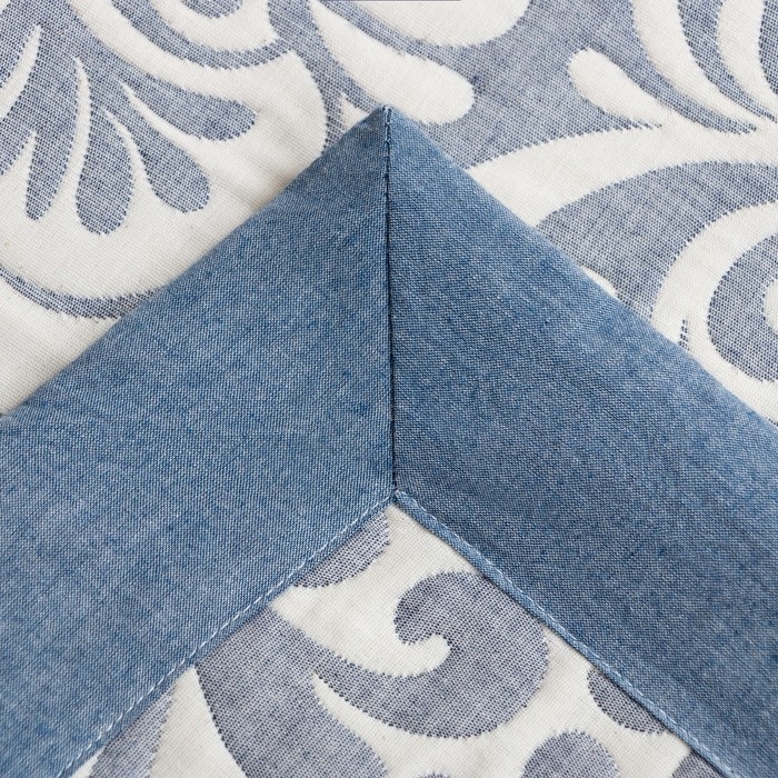 Покрывало хлопковое Этель &laquo;Узоры&raquo; 200х240&plusmn;5 см, цвет серый, 100%хлопок, 300гр/м2