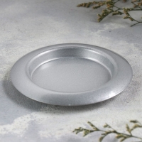 Подсвечник "Чашка 110" металл на одну свечу, 11х11 см, серебро