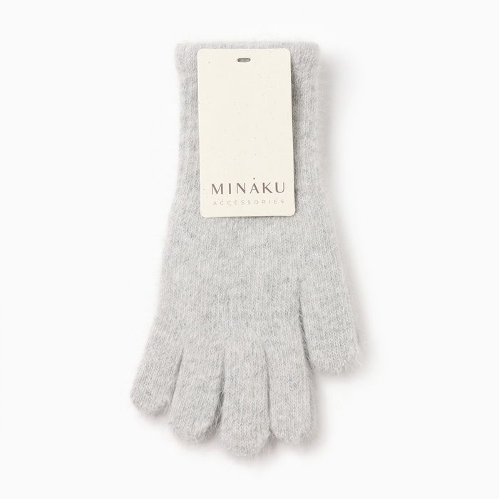 Перчатки женские MINAKU, цвет светло-серый, 25 см