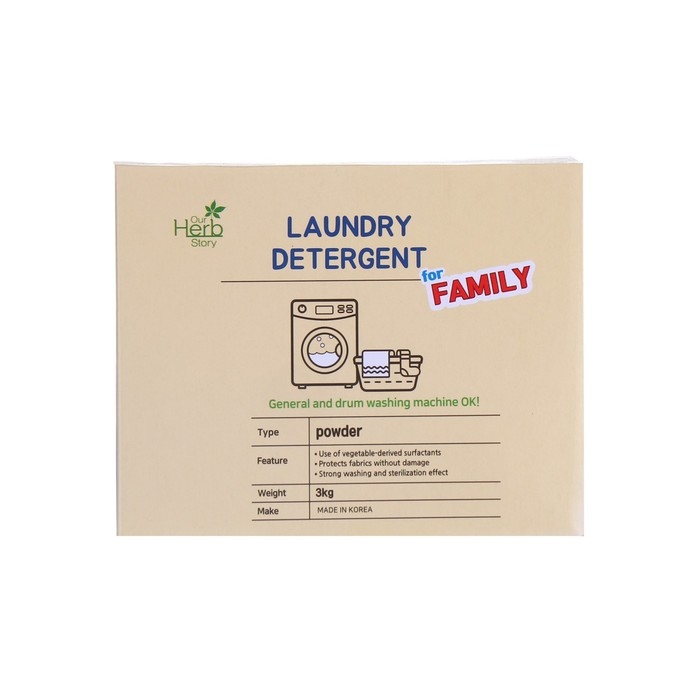 Порошок для стирки Our Herb Story for Family, 3 кг Порошок для стирки Our Herb Story for Family, 3 кг