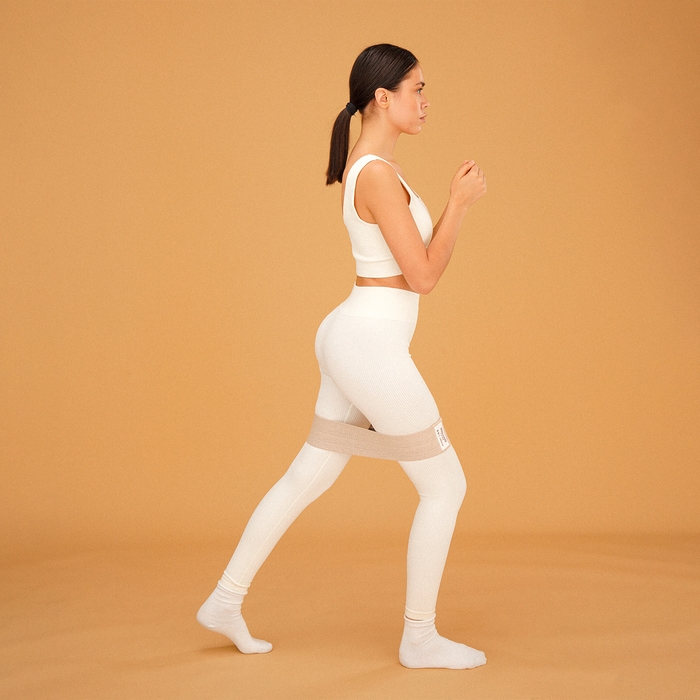 Фитнес-резинка Sima-Land Home MEDIUM, нагрузка 13-22 кг, цвет бежевый