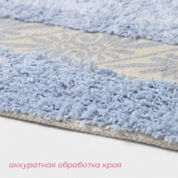 Коврик для дома Доляна «Вензель», 50×80 см, цвет голубой Коврик для дома Доляна «Вензель», 50×80 см, цвет голубой