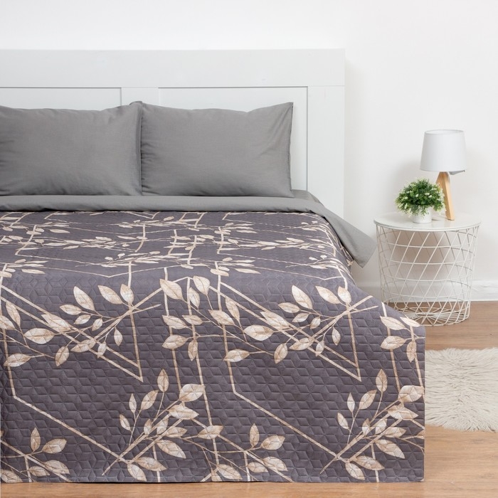 Покрывало 1,5сп Экономь и Я "Листопад" 150*210&plusmn;5см, 100% полиэстер, 190гр/м2