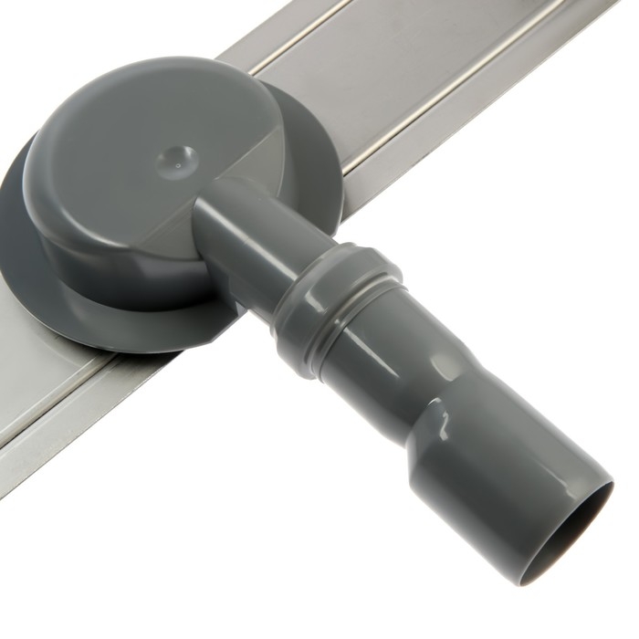 Трап ZEIN, c флaнцeм свободного вращения 360&deg;, 7х50 см, d=40/50 мм, нерж. сталь, сатин